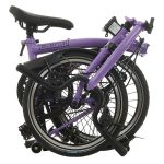 Brompton C Line Explore - 6-Speed - High Bar - Telescopic Seatpost - Rear Rack & Dynamo - 16" Folding Bike - 2024 - Pop Lilac - Image 3