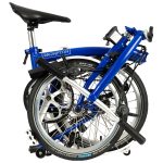 Brompton C Line Utility - 3-Speed - High Bar - Extended Seatpost - 16" Folding Bike - 2022 - picadilly blue matt - Image 3