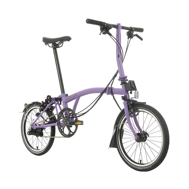 c-line-explore-6-speed-low-bar-standard-seatpost-rear-rack-dynamo-pop-lilac-1-1643789.jpg Brompton C Line Explore - 6-Speed - Low Bar - Standard Seatpost - Rear Rack & Dynamo - 16" Folding Bike - 2024 - Pop Lilac - Image 1