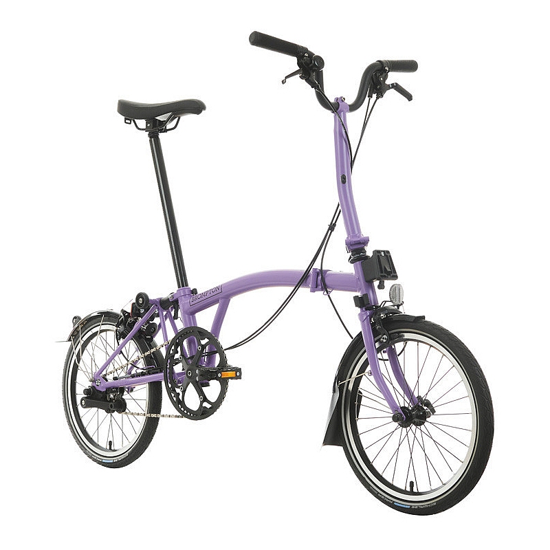 c-line-explore-6-speed-mid-bar-dynamo-rack-standard-seatpost-pop-lilac-1-1643804.jpg Brompton C Line Explore - 6-Speed - Mid Bar - Standard Seatpost - Rear Rack & Dynamo - 16" Folding Bike - 2024 - Pop Lilac - Image 1