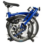 Brompton C Line Utility - 3-Speed - Mid Bar - Standard Seatpost - 16" Folding Bike - 2022 - picadilly blue matt - Image 3