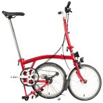 Brompton C Line Utility - 3-Speed - High Bar - Telescopic Seatpost - Dynamo - 16" Folding Bike - 2022 - house red matt - Image 2