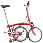 Brompton C Line Utility - 3-Speed - High Bar - Extended Seatpost - 16" Folding Bike - 2022 - house red matt - Image 2
