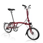 Brompton C Line Utility - 3-Speed - High Bar - Telescopic Seatpost - 16" Folding Bike - 2022 - house red matt