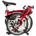 Brompton C Line Utility - 3-Speed - Mid Bar - Standard Seatpost - Dynamo - 16" Folding Bike - 2022 - house red matt - Image 3