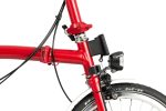 Brompton C Line Utility - 3-Speed - Mid Bar - Standard Seatpost - Dynamo - 16" Folding Bike - 2022 - house red matt - Image 6