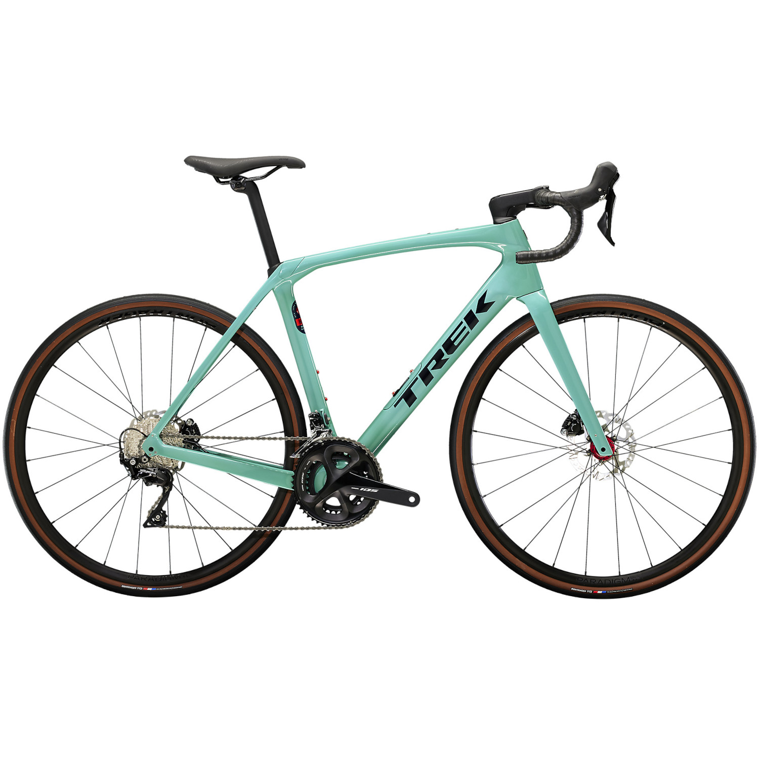 domanesl5-primary-1327182.jpg Trek Domane SL 5 Gen 4 105 Carbon Roadbike - 2023 - Blue Sage - Image 1