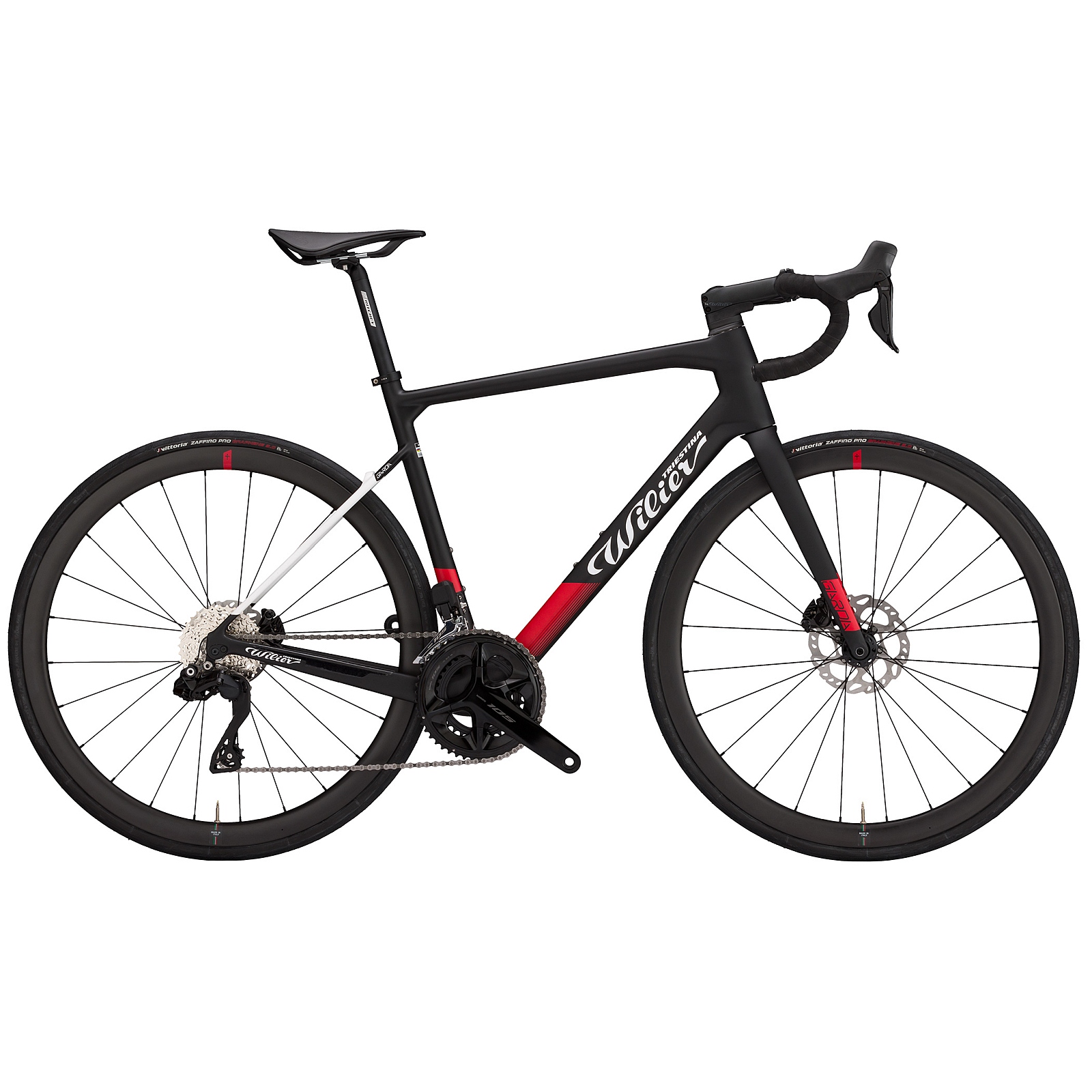 garda-black-red-1303875.jpg Wilier GARDA Disc - Rival AXS - RX26 - Carbon Roadbike - 2023 - black red matt - Image 1
