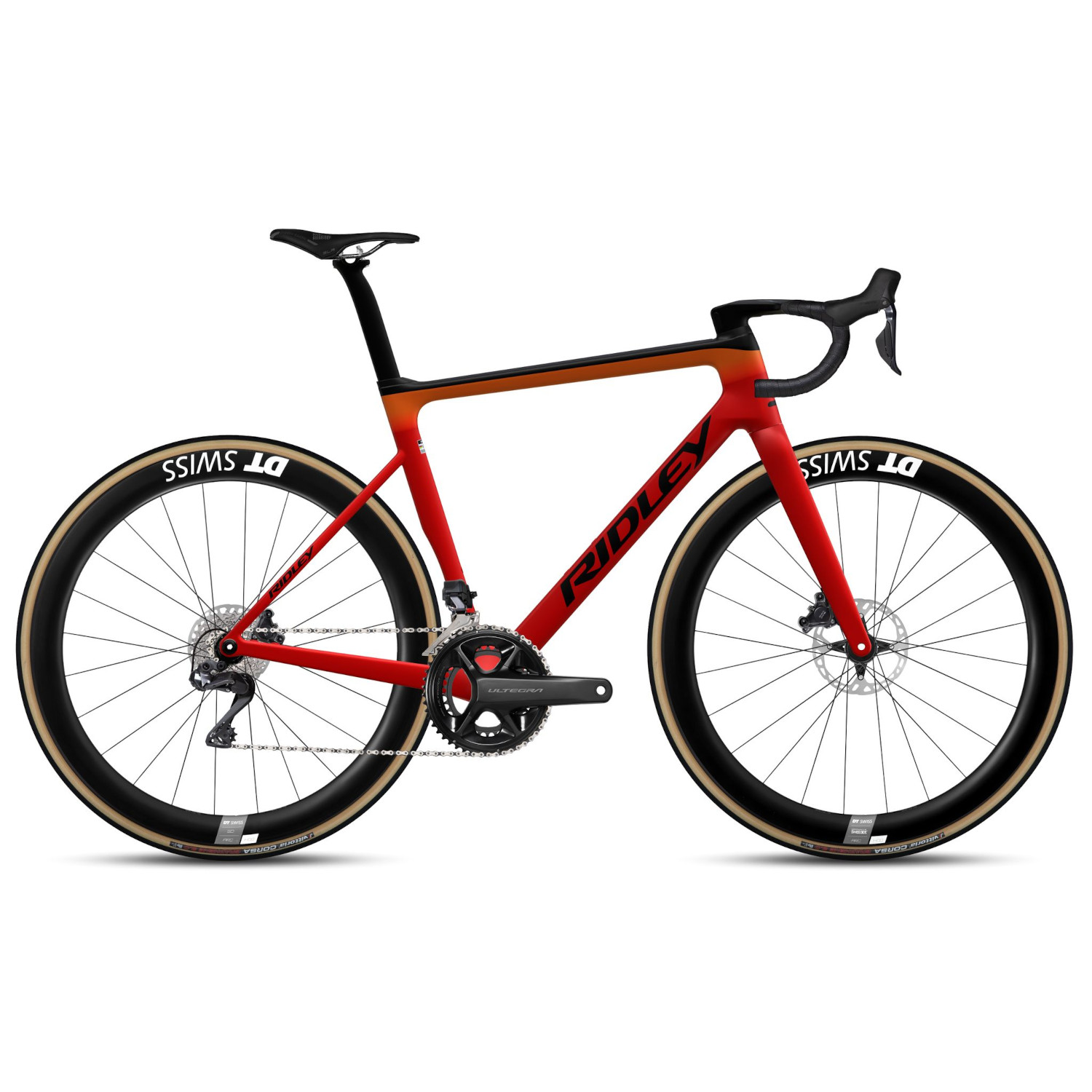 ridley-falcn-rs-01-1555504.jpg Ridley FALCN RS - Ultegra Di2 - Carbon Roadbike - 2024 - black / red / orange - Image 1