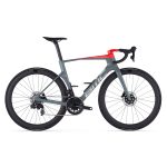 BMC TEAMMACHINE R 01 THREE - Carbon Roadbike - 2024 - iron grey / neon red
